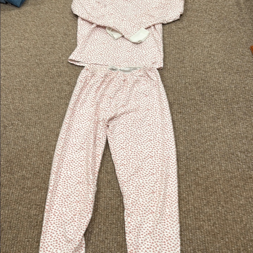 Petit Plume Kids Pink Heart Dot Pajamas